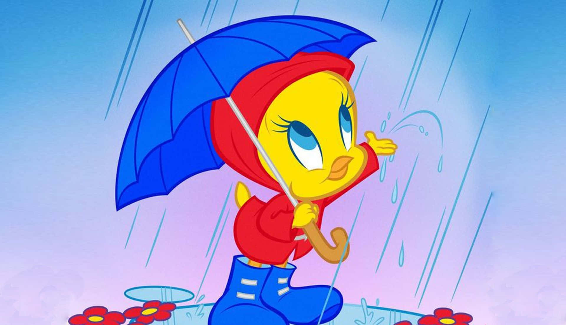 Tweety Bird, red hood, blue boots, Full HD Desktop Wallpaper