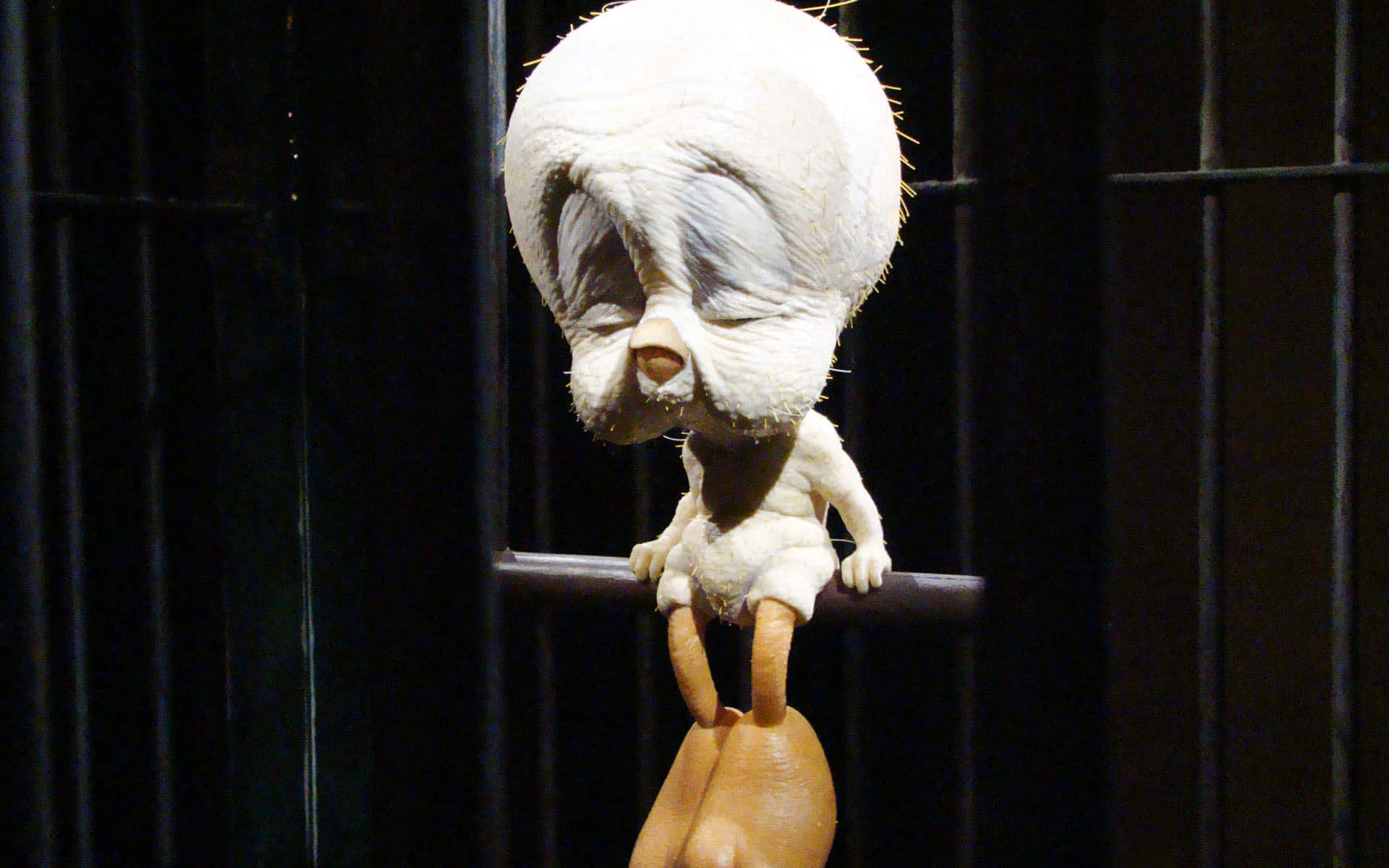 Tweety Bird, hairless, pale wrinkled alien creature, Full HD Desktop Wallpaper
