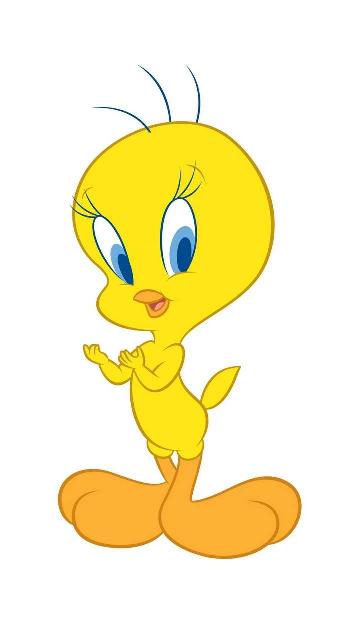 Tweety Bird, yellow, blue eyes, HD Phone Wallpaper