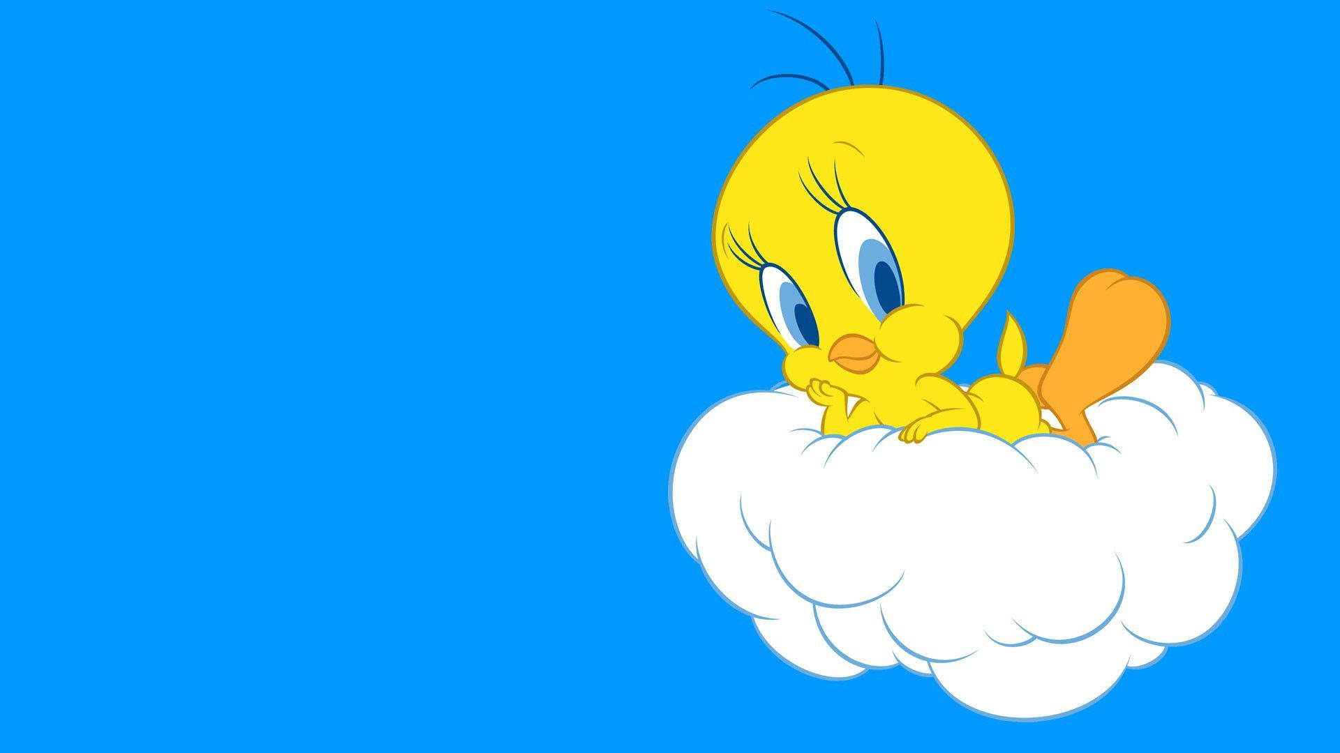 Tweety Bird, yellow bird, blue eyes, Full HD Desktop Wallpaper