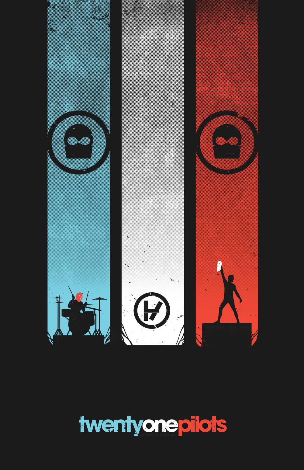 Twenty One Pilots, drummer, raised figure, HD Phone Wallpaper