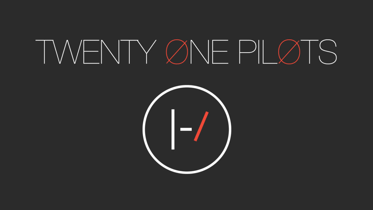 Twenty One Pilots, minimalist logo, white text, HD Desktop Wallpaper