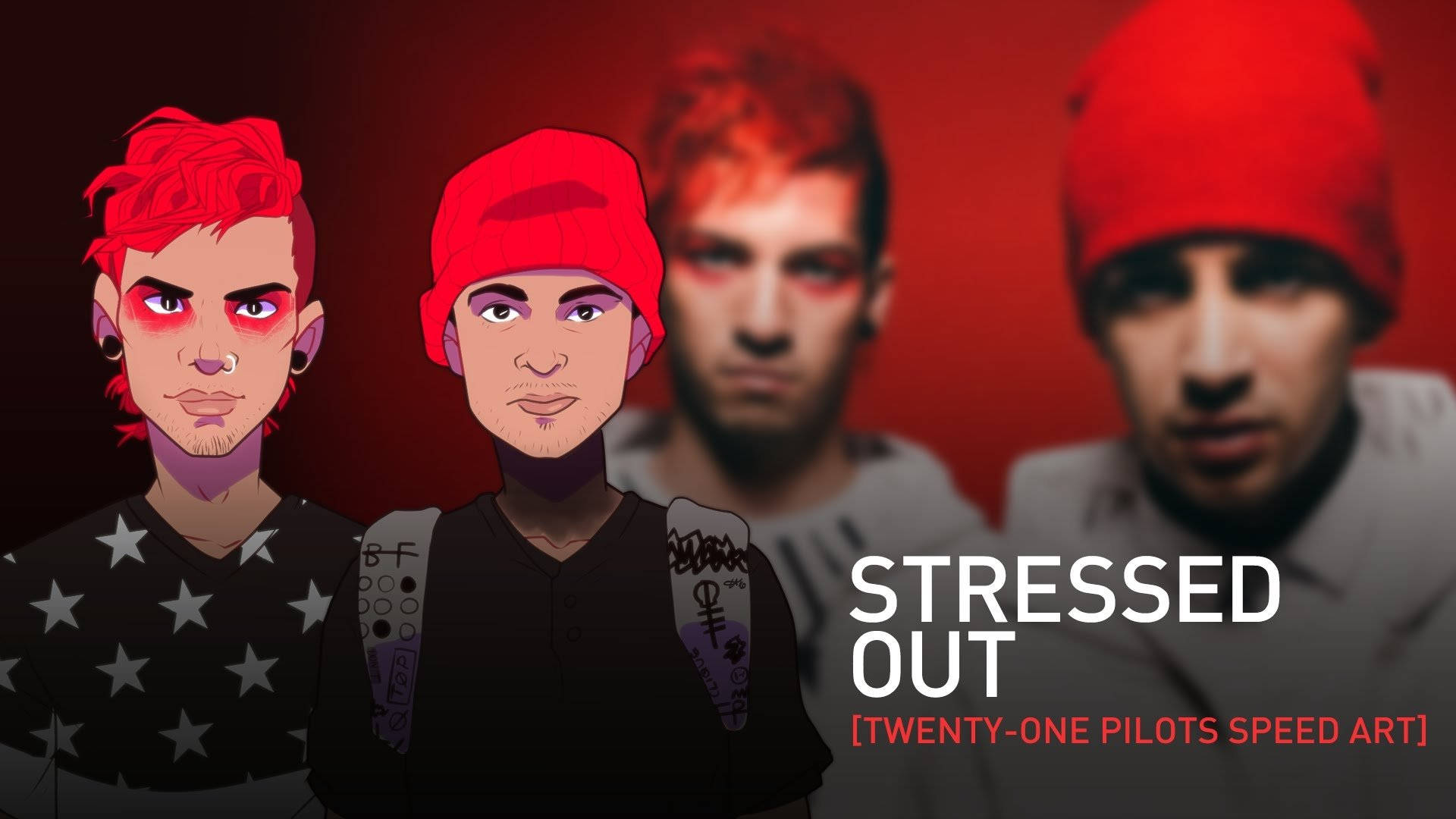 Twenty One Pilots, red hair, beanie hats, Full HD Desktop Wallpaper