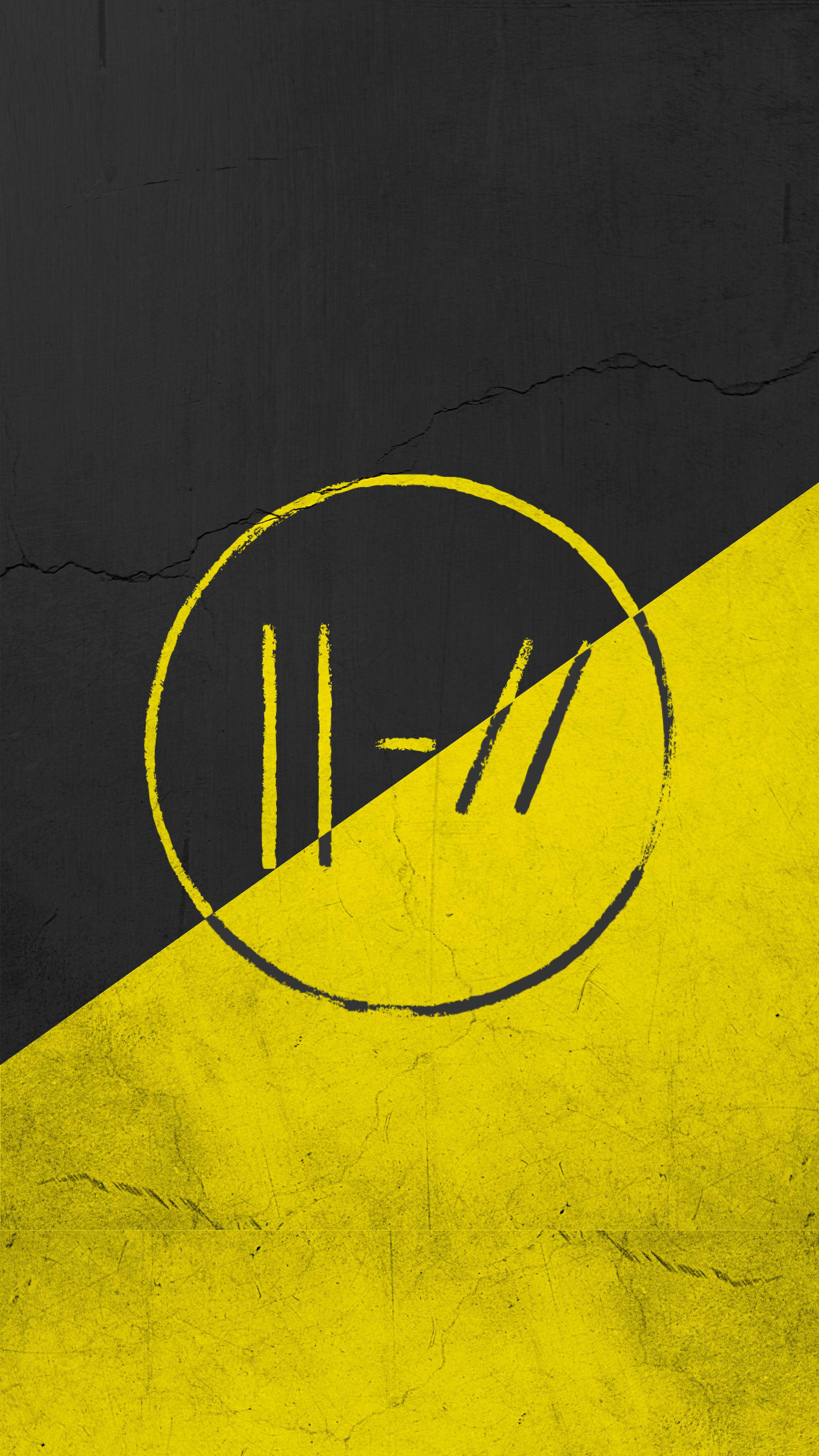 Twenty One Pilots, yellow, black, 4K Phone Wallpaper