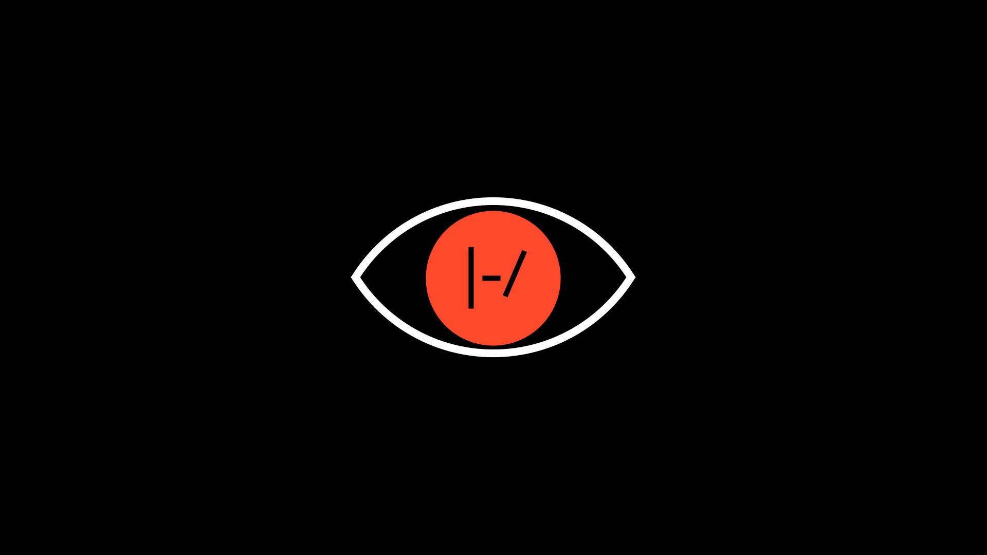 Twenty One Pilots, eye logo, white outlined eye, Full HD Desktop Wallpaper