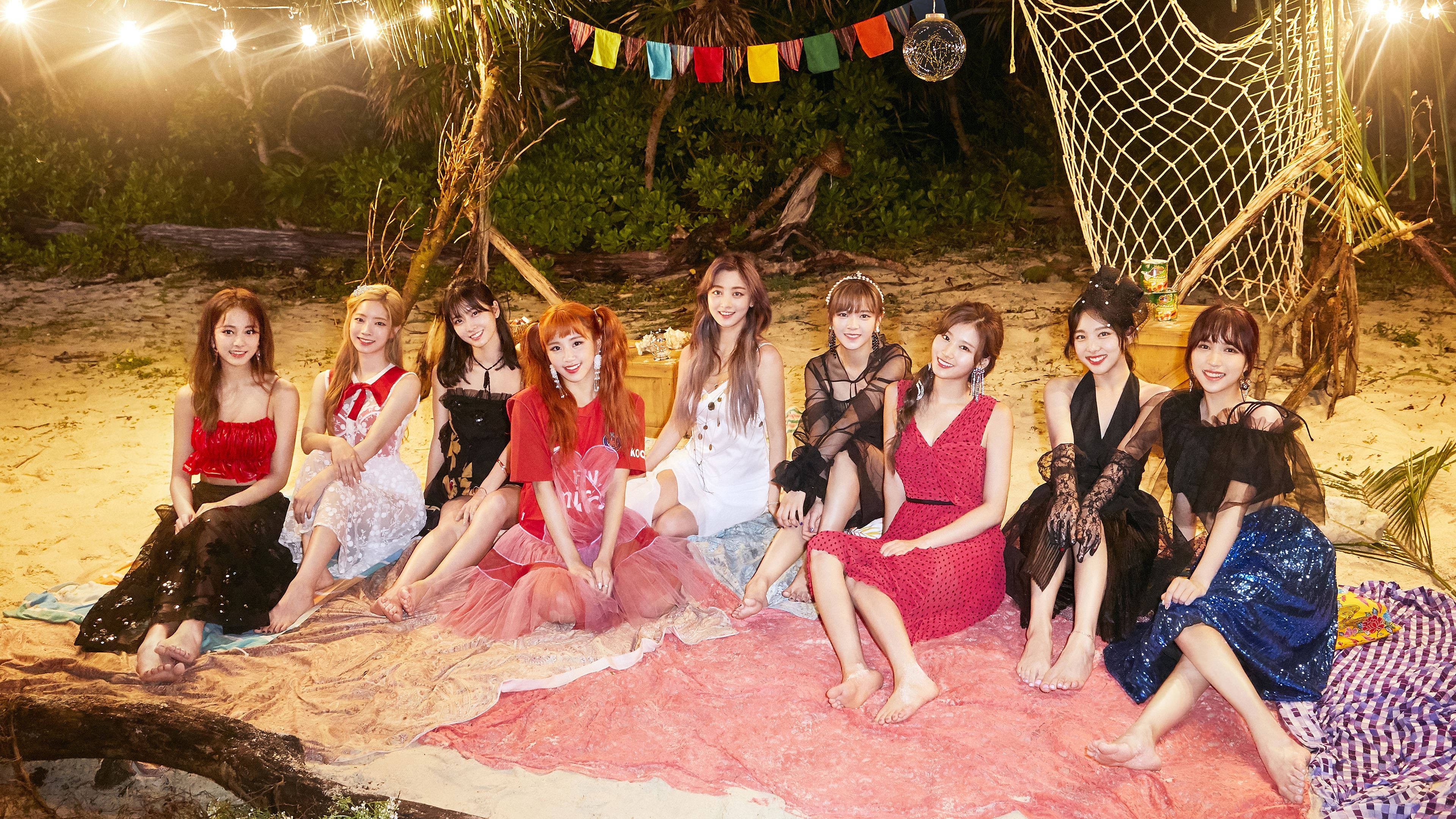 Twice 4K, beach, night, 4K Desktop Wallpaper