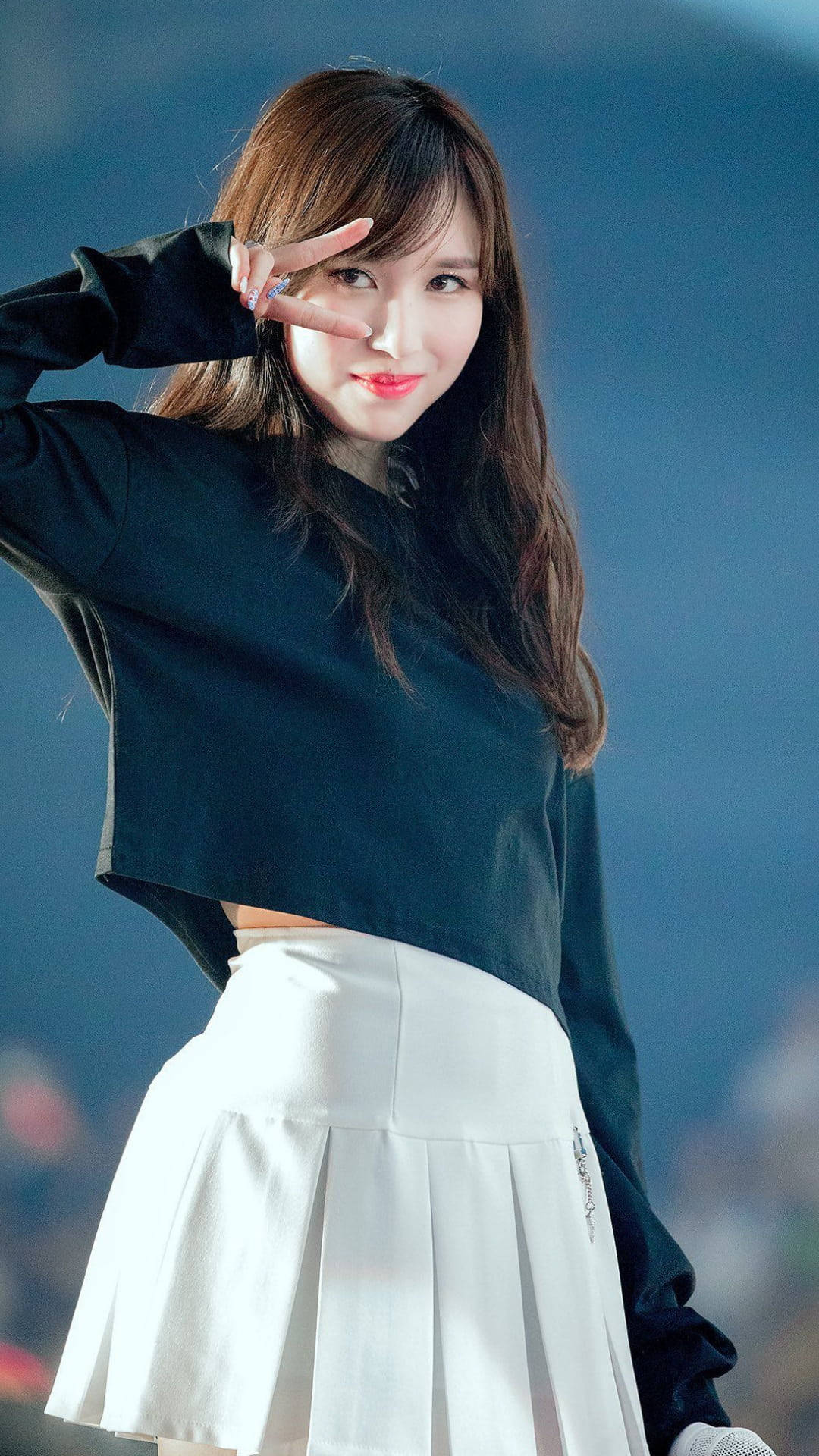 Twice, Mina, peace sign, Full HD Phone Wallpaper
