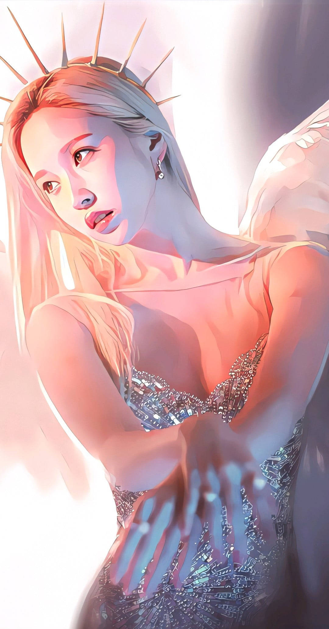 Twice, Mina, glowing wings, Full HD Phone Wallpaper
