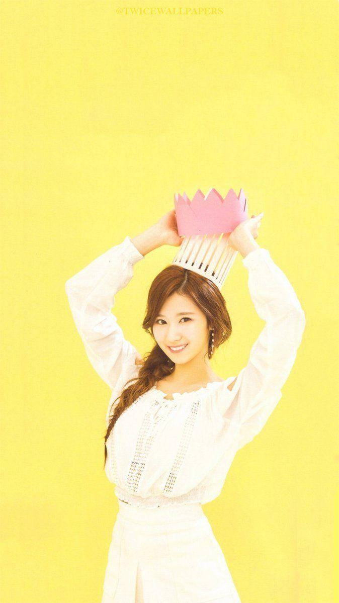 Twice, Mina, white dress, SD Phone Wallpaper