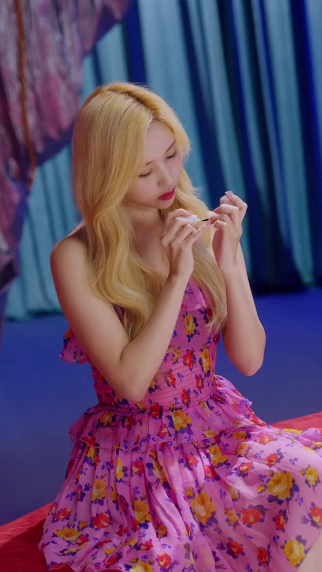 Twice, Mina, blonde hair, Full HD Phone Wallpaper