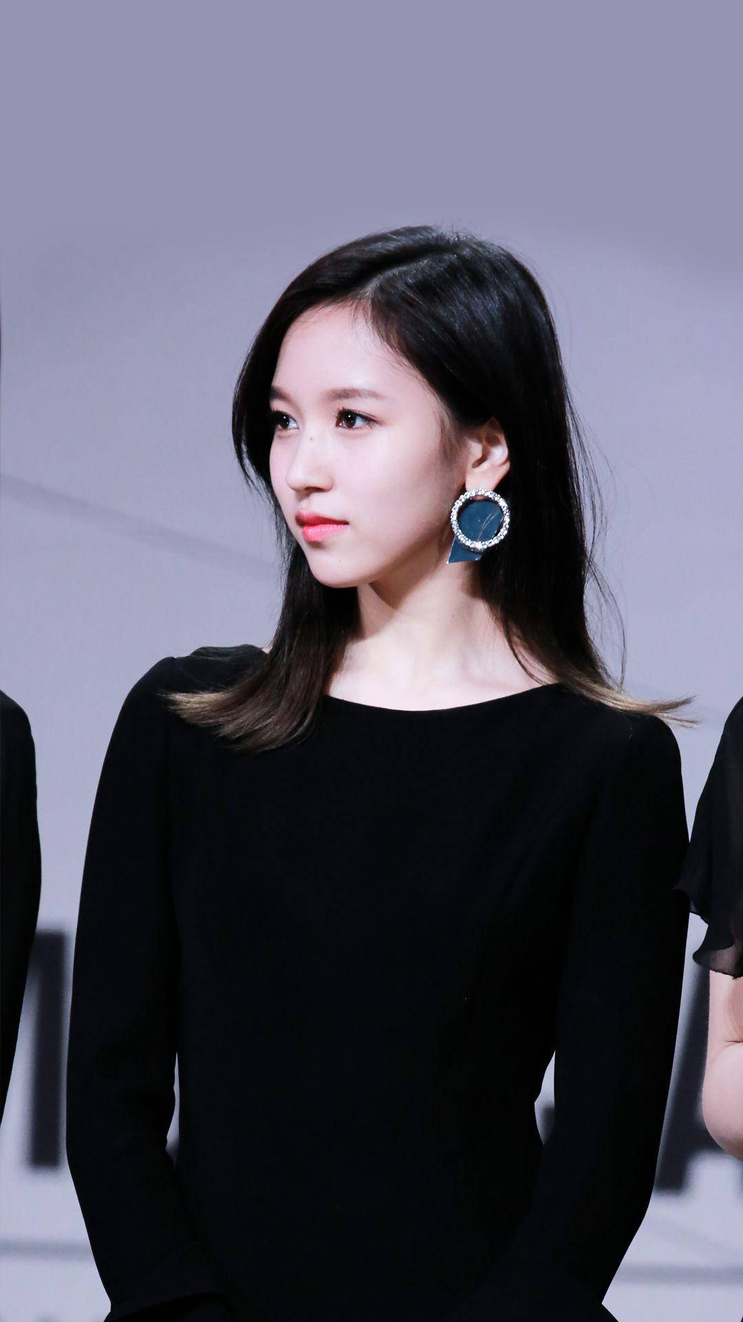 Twice, Mina, black dress, Full HD Phone Wallpaper