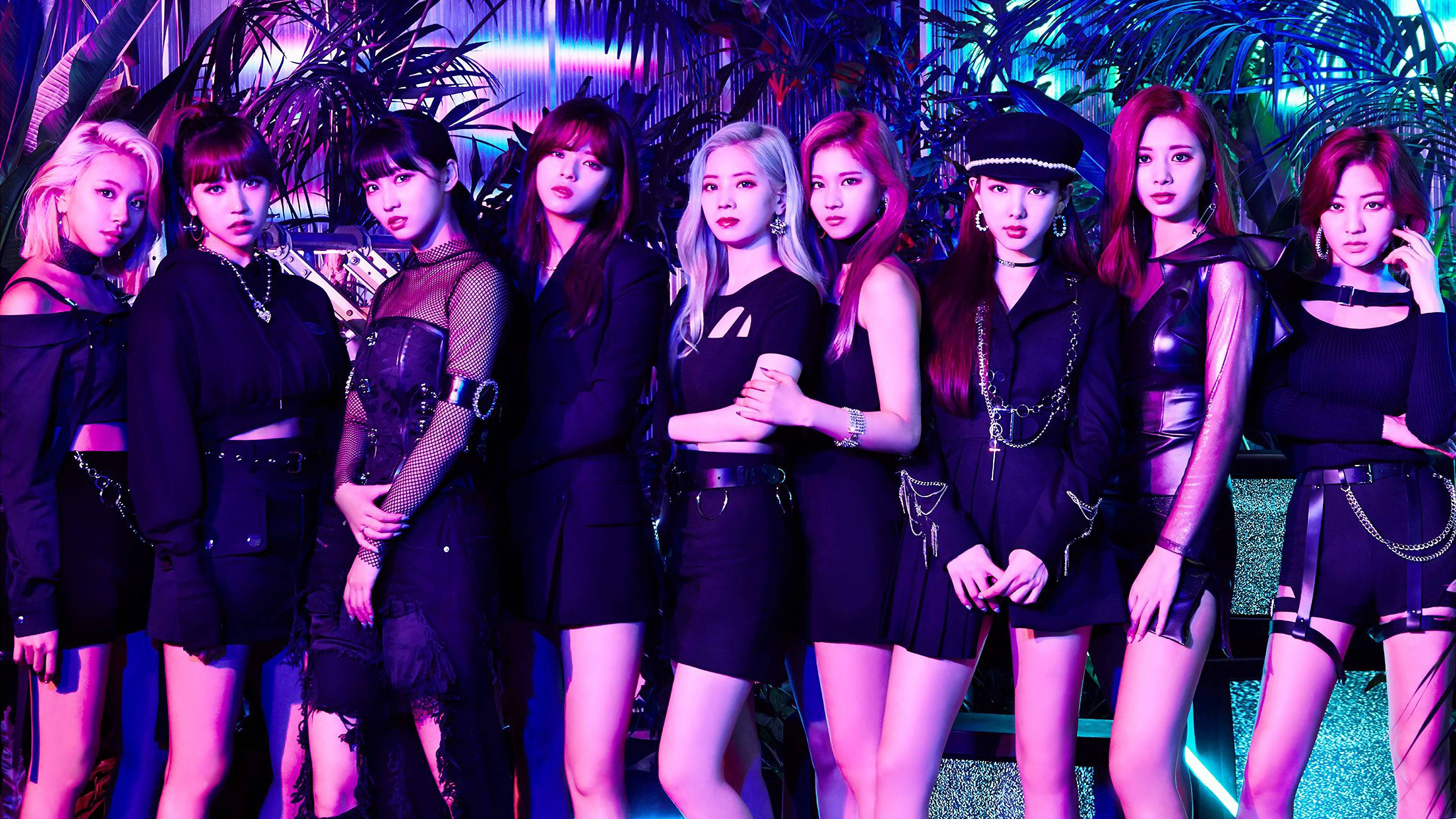 Twice, purple, neon purple, 4K Desktop Wallpaper