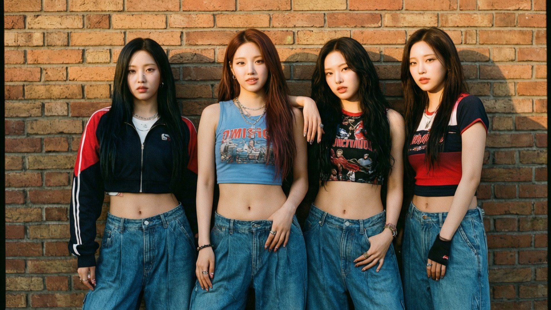 Retro Street, TWICE, crop tops, Full HD Desktop Wallpaper