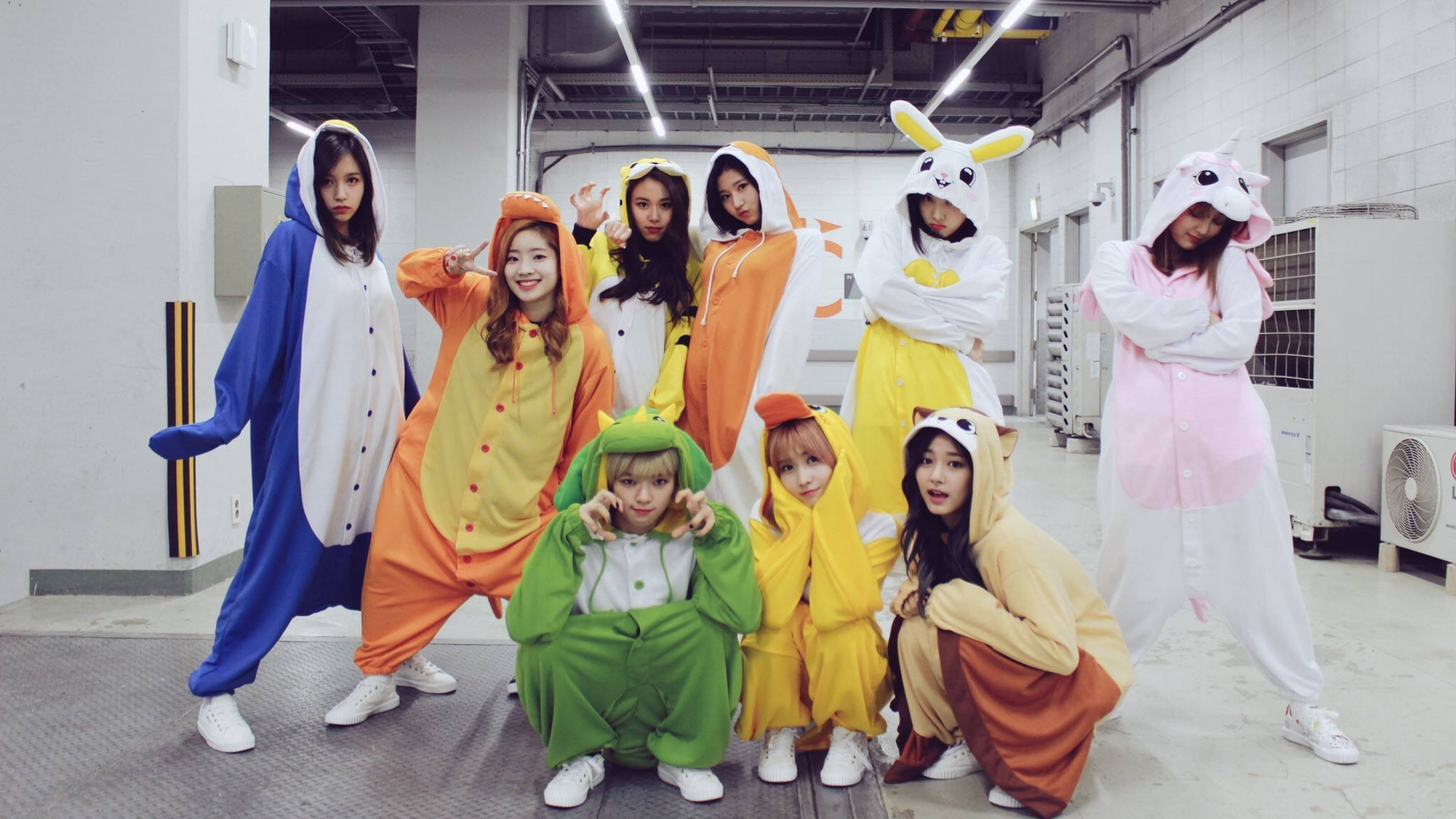 Twice, animal onesies, colorful, 4K Desktop Wallpaper