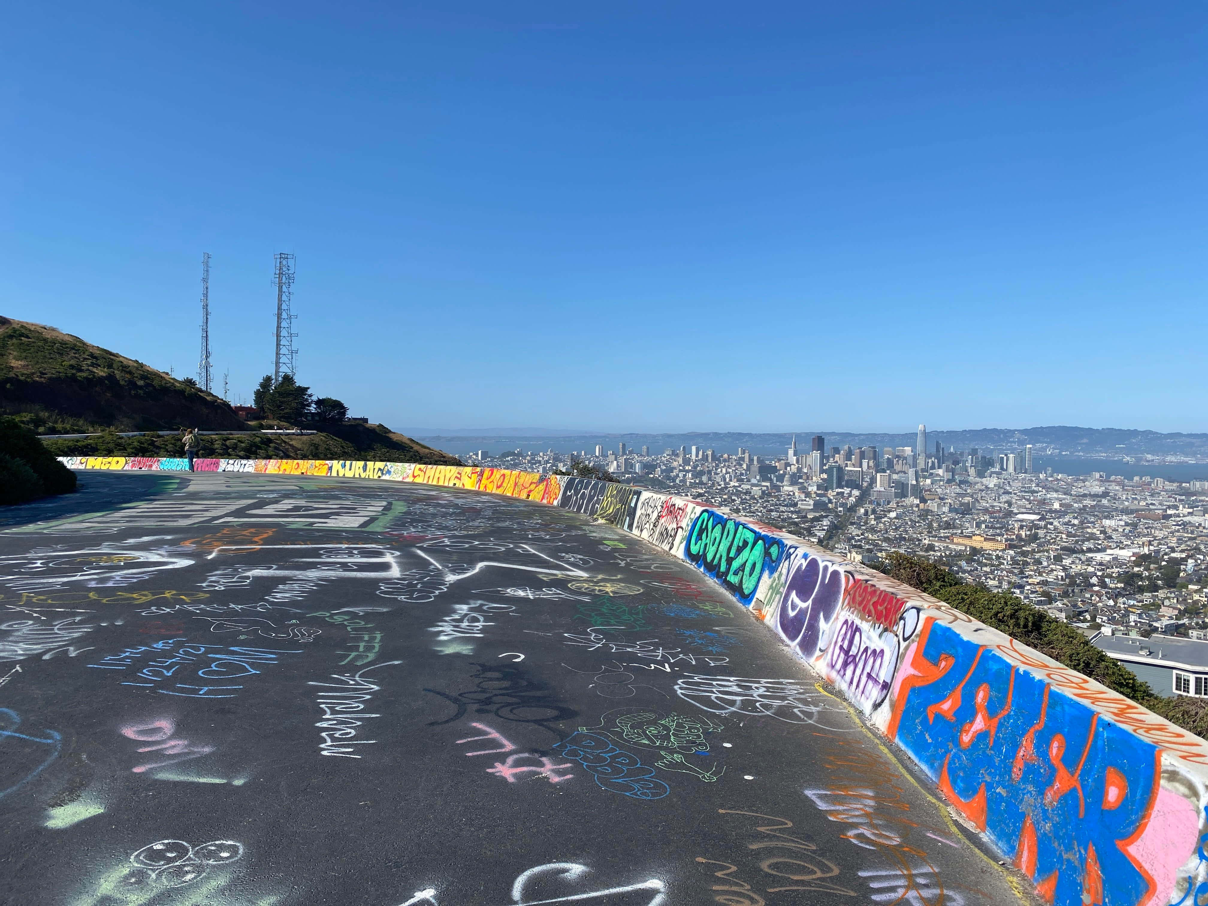 Twin Peaks, San Francisco, graffiti, 4K Desktop Wallpaper