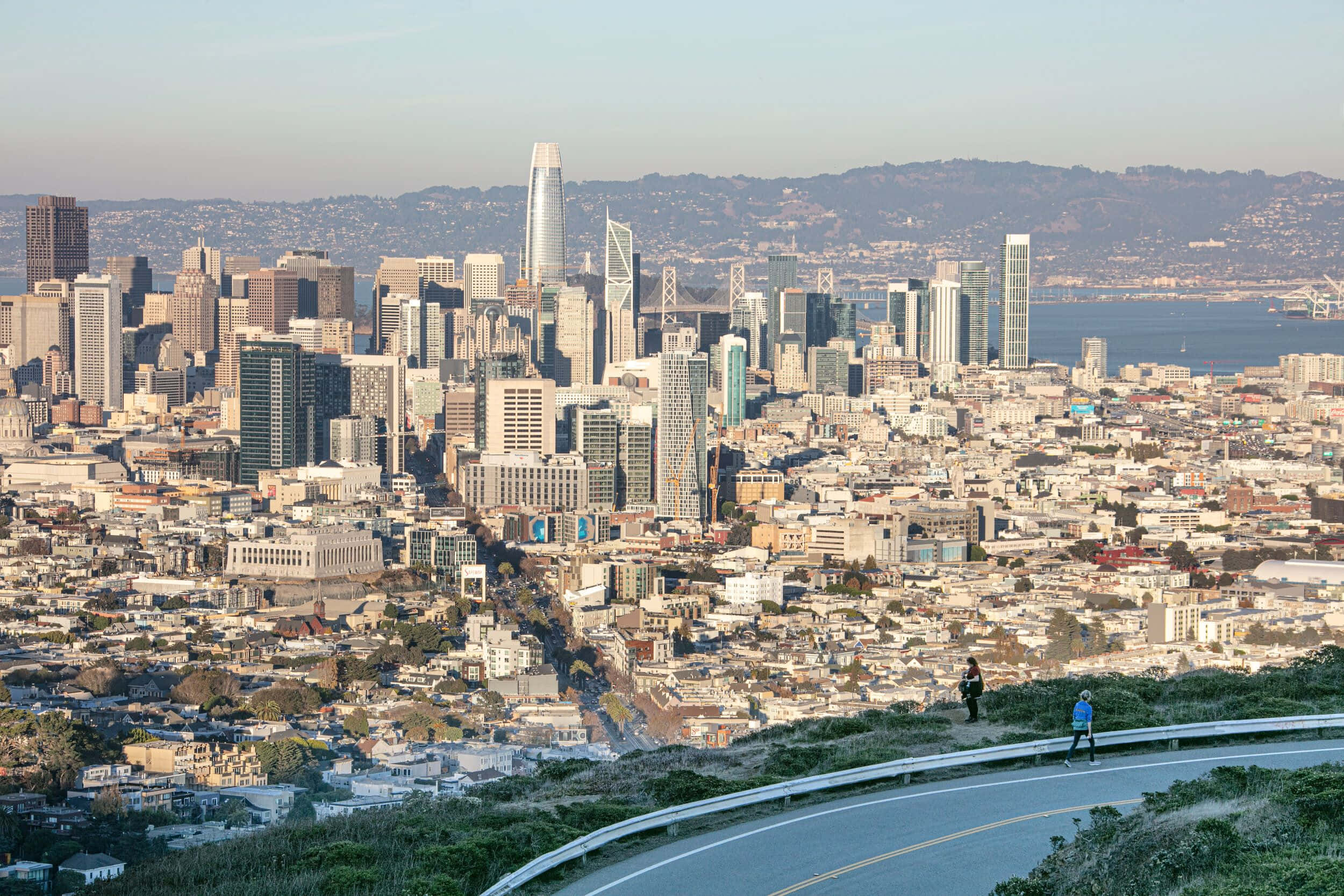 Twin Peaks, San Francisco, skyline, Full HD Desktop Wallpaper