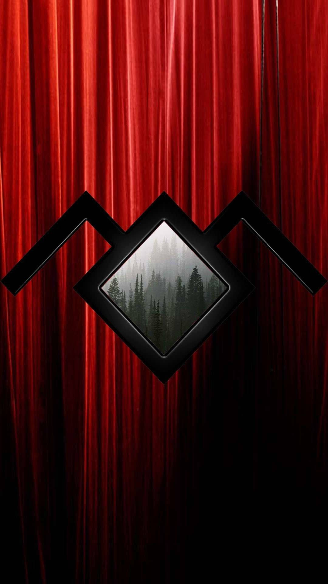 Twin Peaks, red diamond, misty forest, Full HD Phone Wallpaper