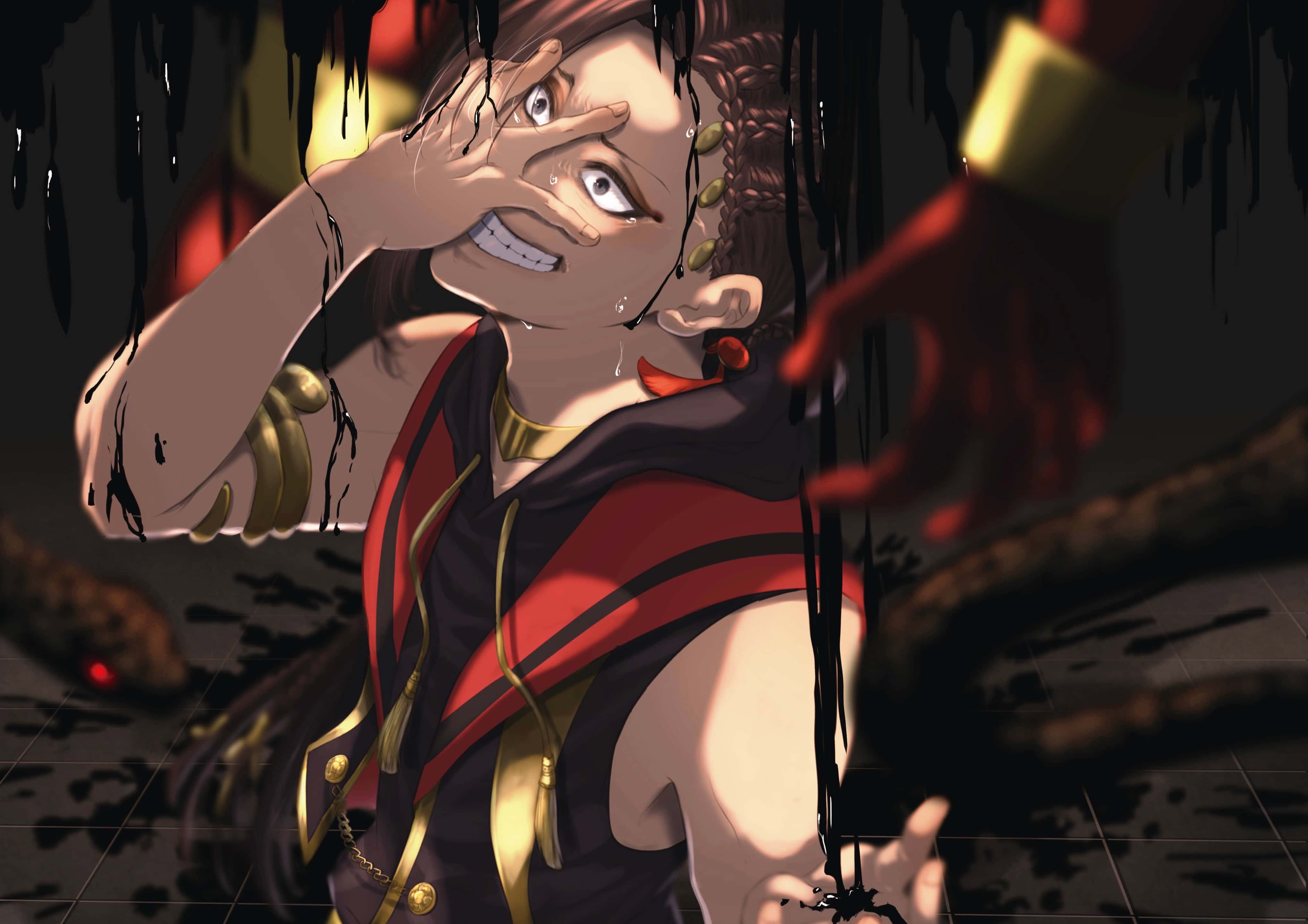Twisted Wonderland, distressand despair, red and gold armor, 4K Desktop Wallpaper