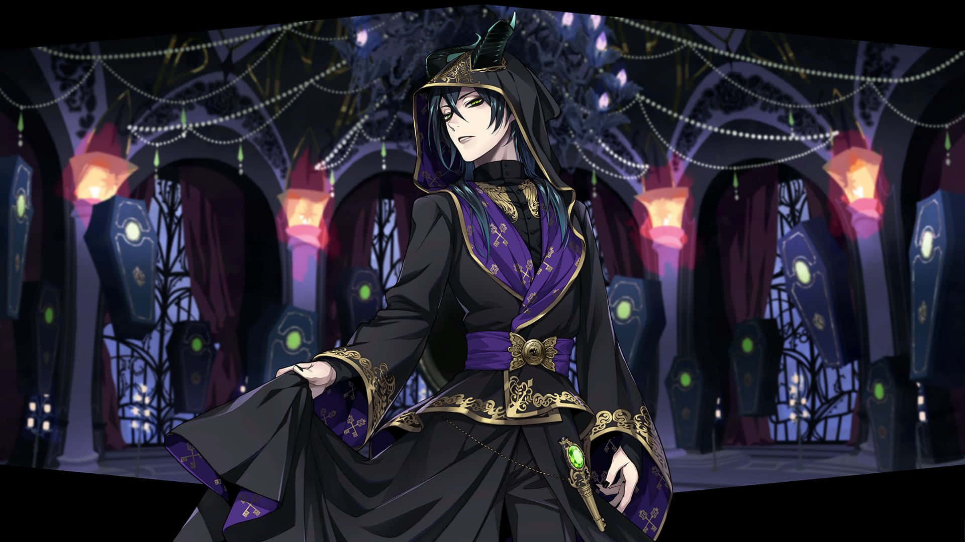 Twisted Wonderland, enchanted forest, hooded anime character, Full HD Desktop Wallpaper