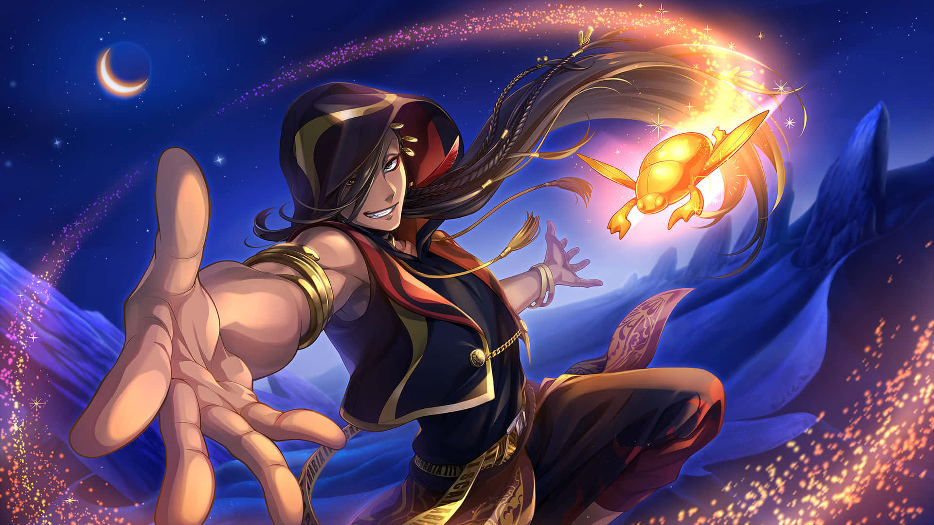 Twisted Wonderland, magical encounter, hooded mage, Full HD Desktop Wallpaper
