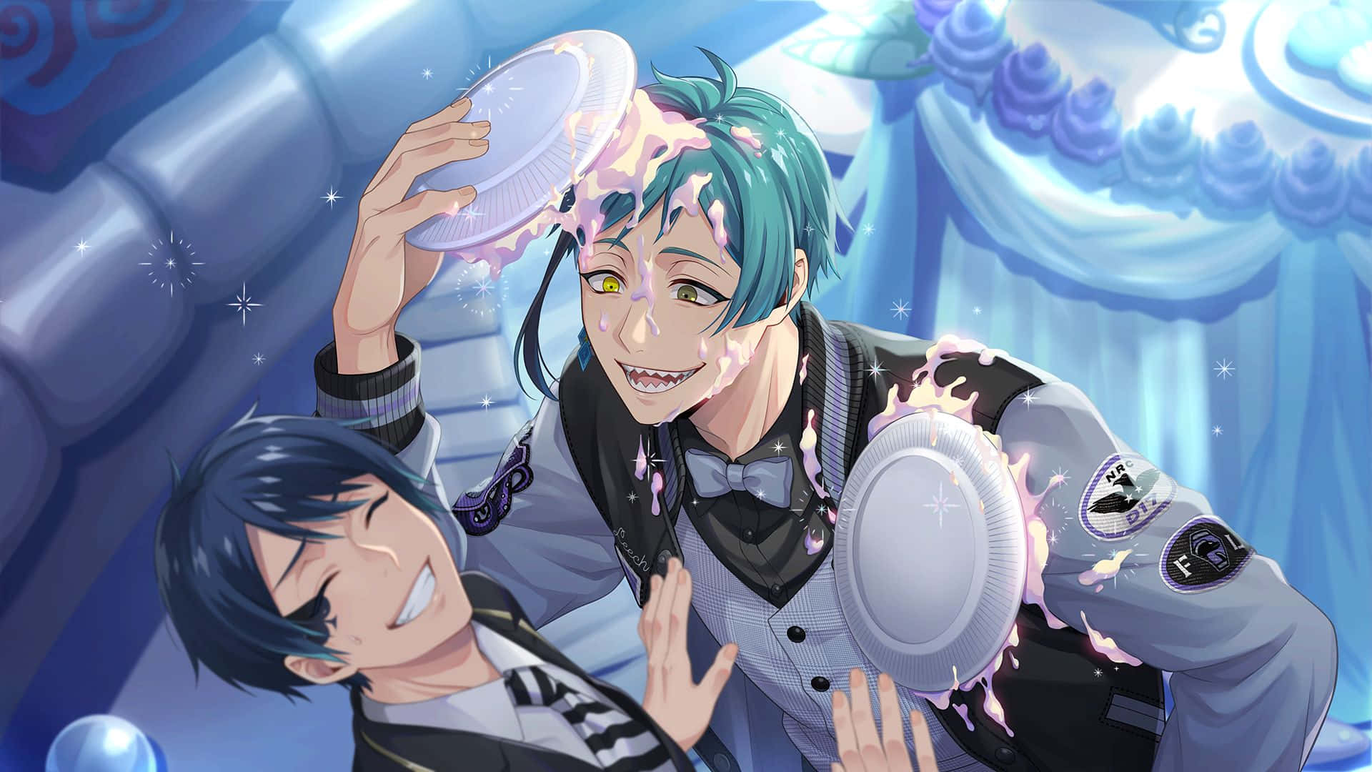 Twisted Wonderland, jellyfish prank, anime boys, Full HD Desktop Wallpaper