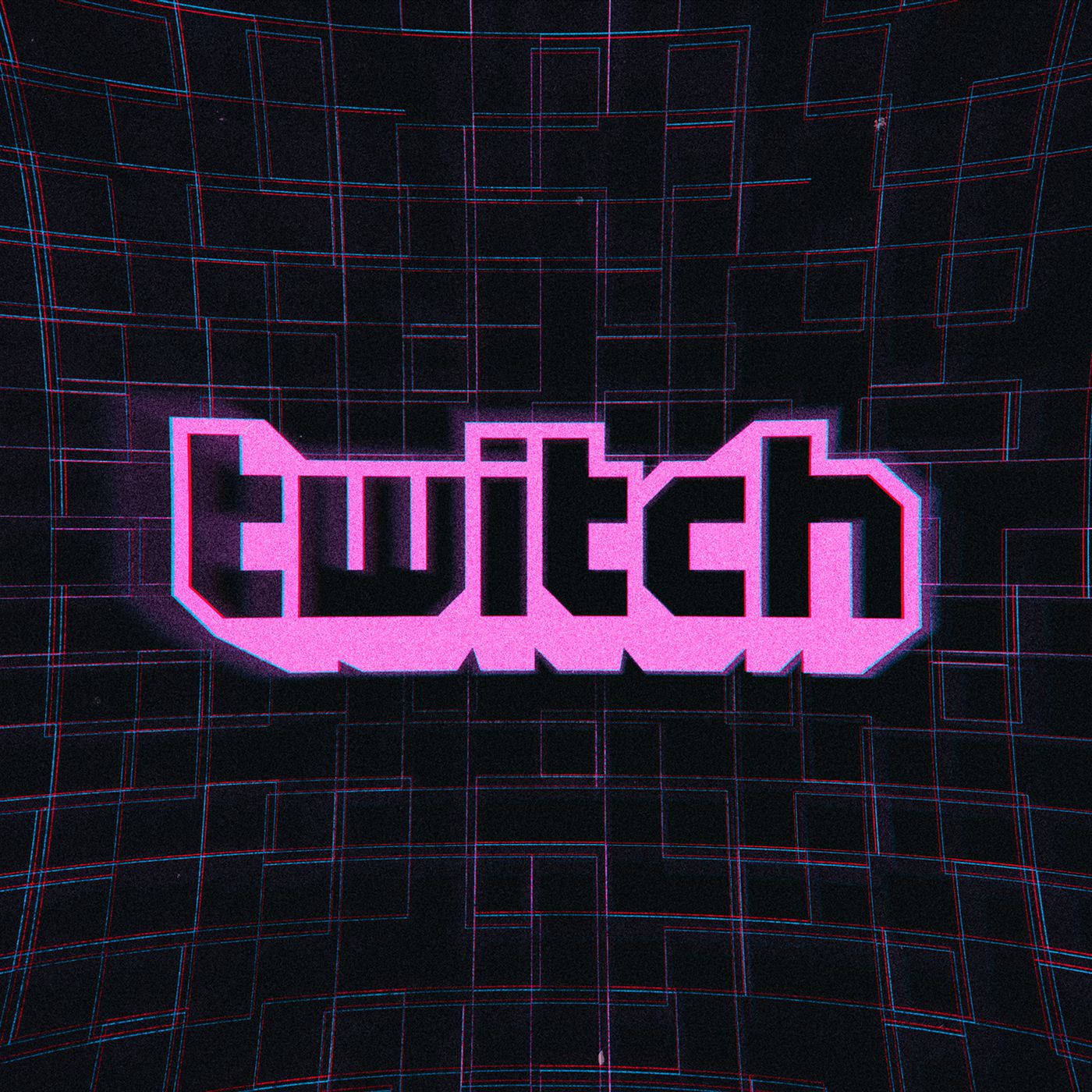 Twitch 1080, vibrant pink, dark grid, HD Desktop Wallpaper