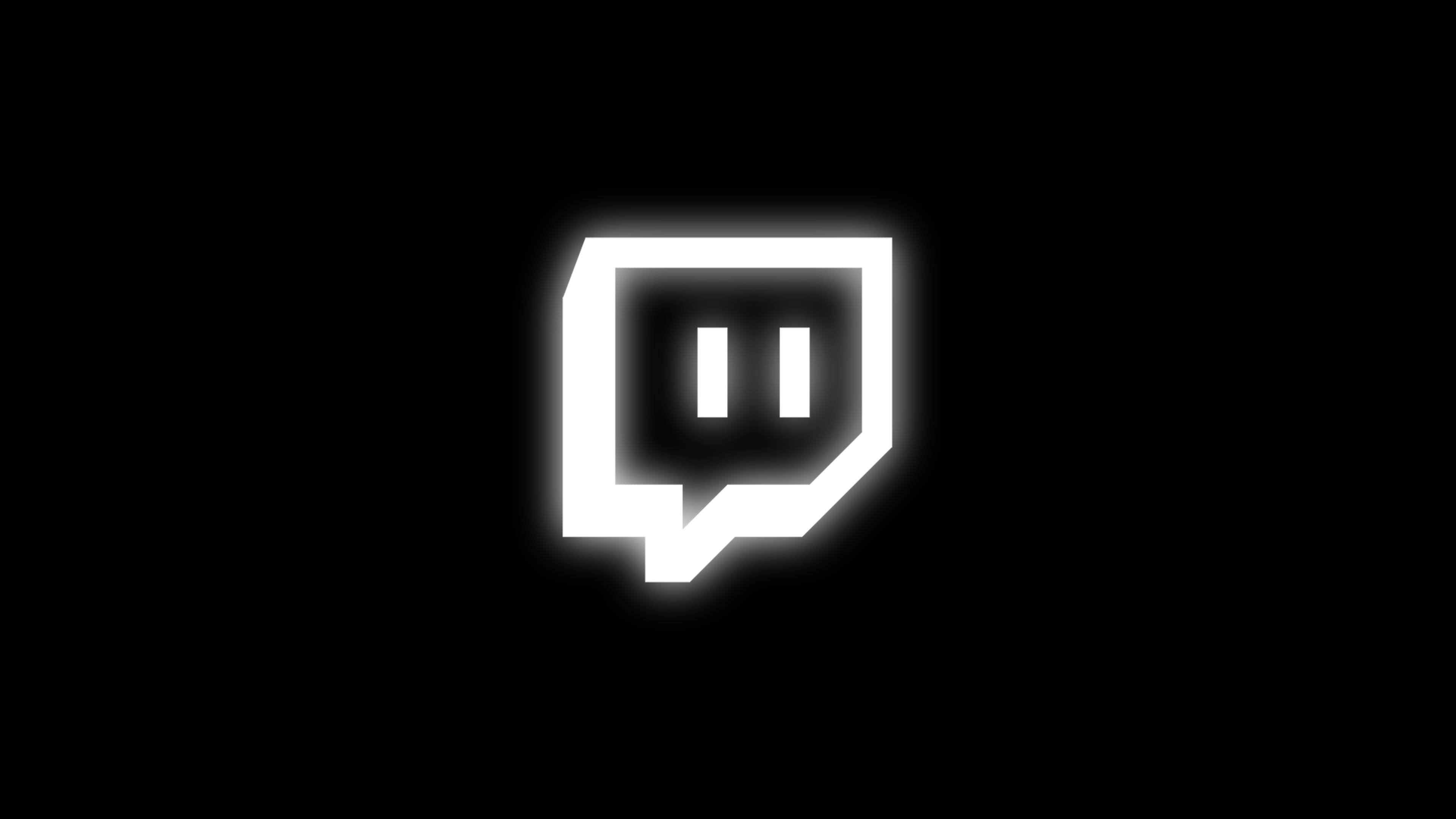 Twitch, black, white, 4K Desktop Wallpaper
