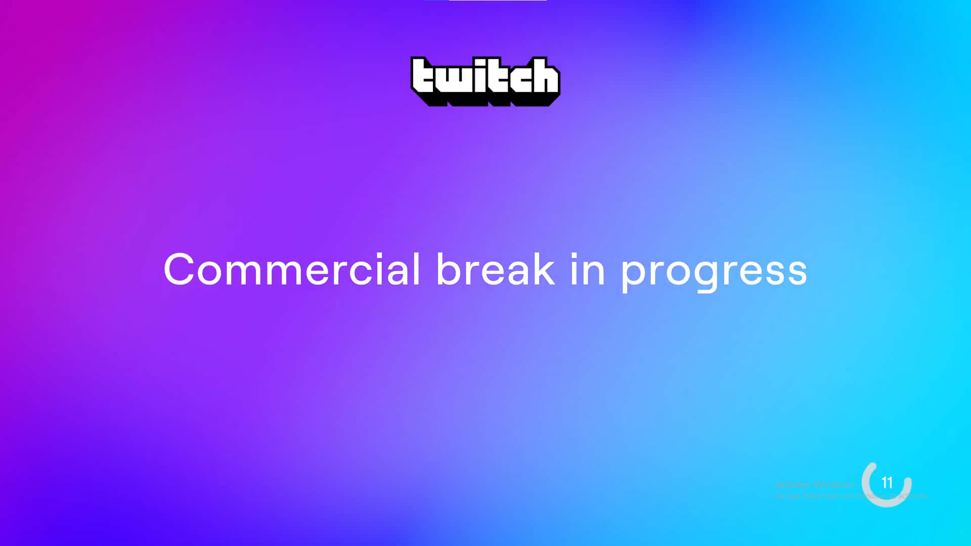 Twitch, commercial break, gradient purple to blue, Full HD Desktop Wallpaper