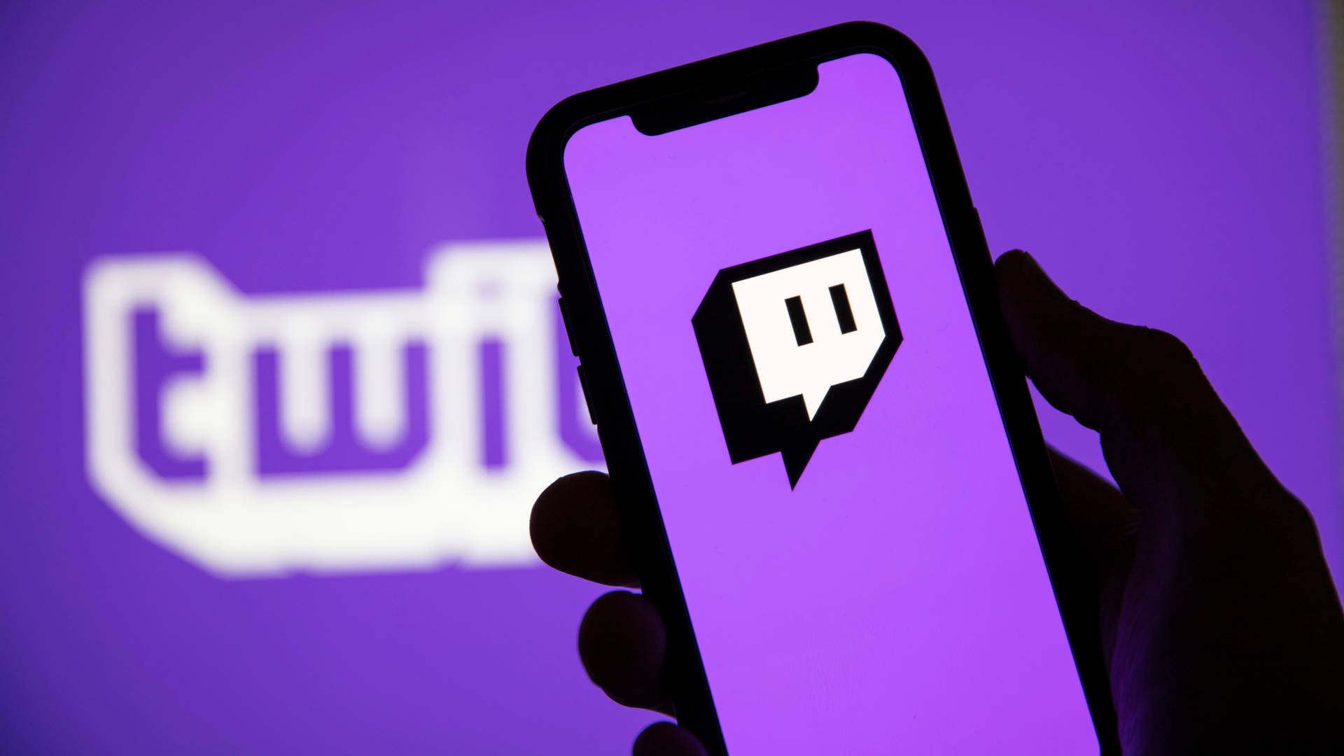 Twitch, Twitch logo, purple background, Full HD Desktop Wallpaper