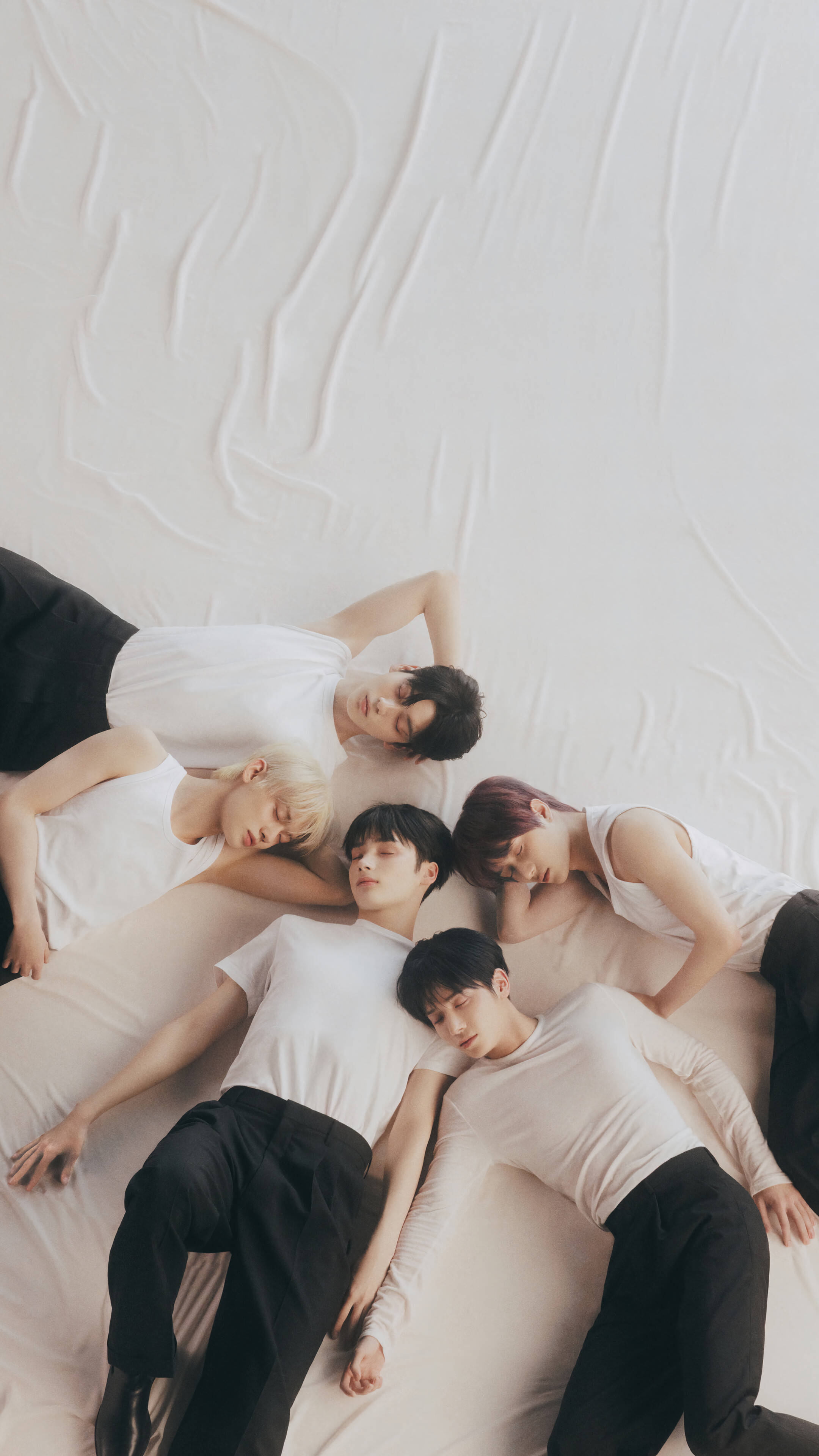 TXT, white tops, black pants, 4K Phone Wallpaper