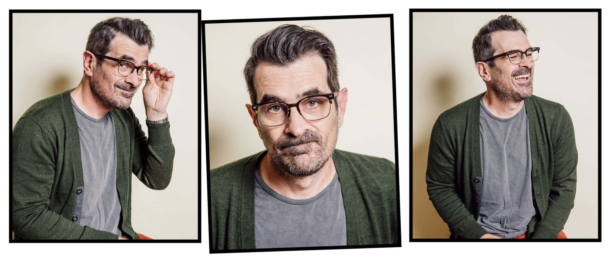 Ty Burrell, glasses, beard, Full HD Desktop Wallpaper