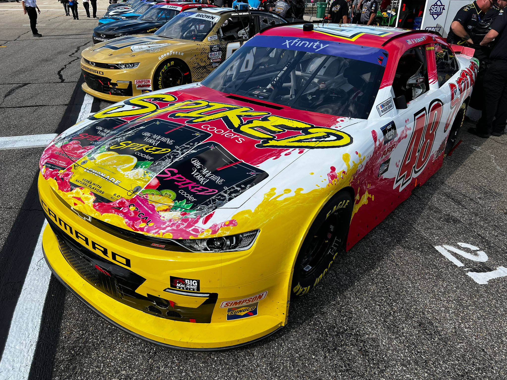 Ty Dillon, Spiked Coolers, vibrant yellow, Full HD Desktop Wallpaper