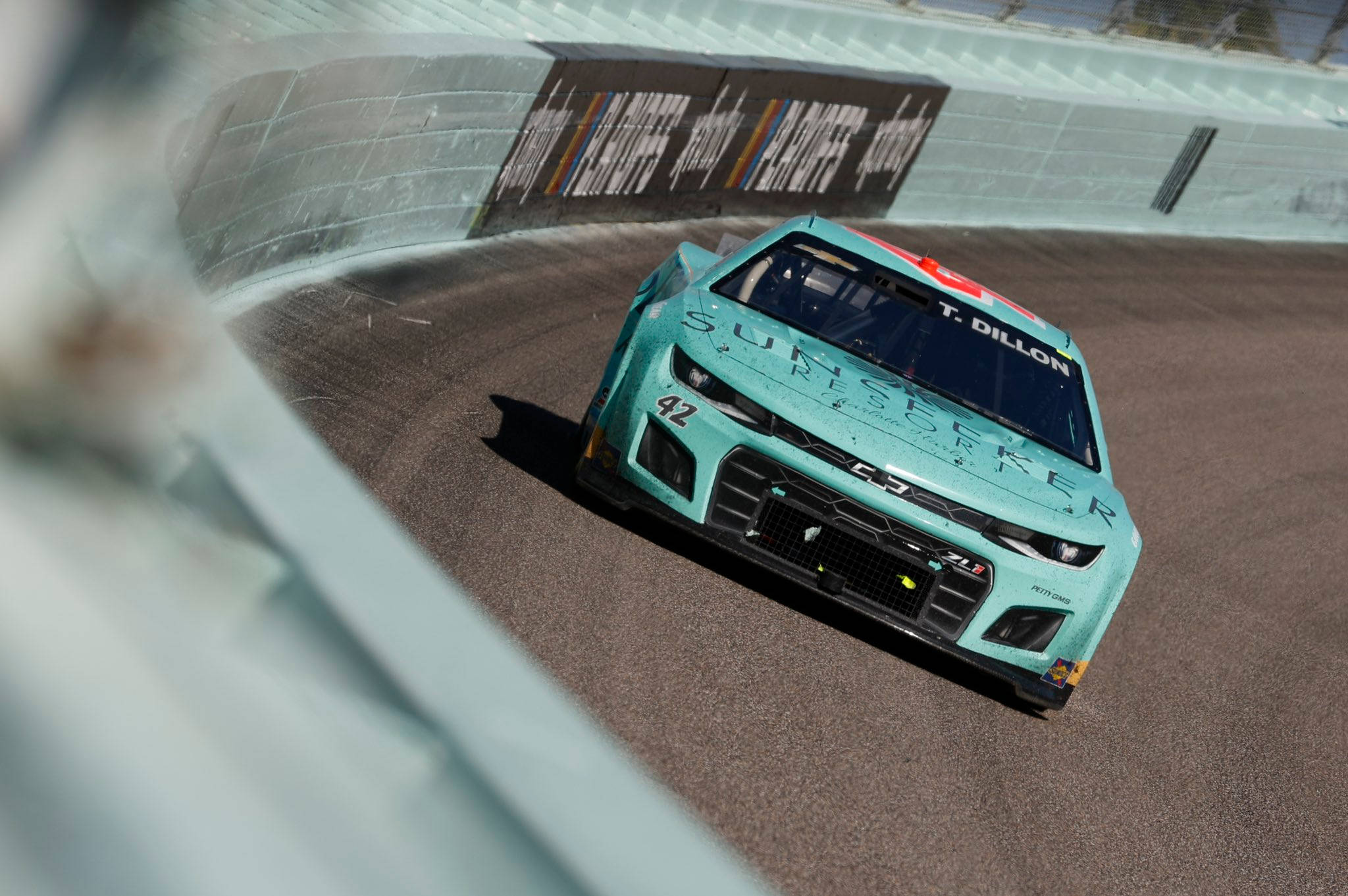Ty Dillon, teal, NASCAR race car, Full HD Desktop Wallpaper