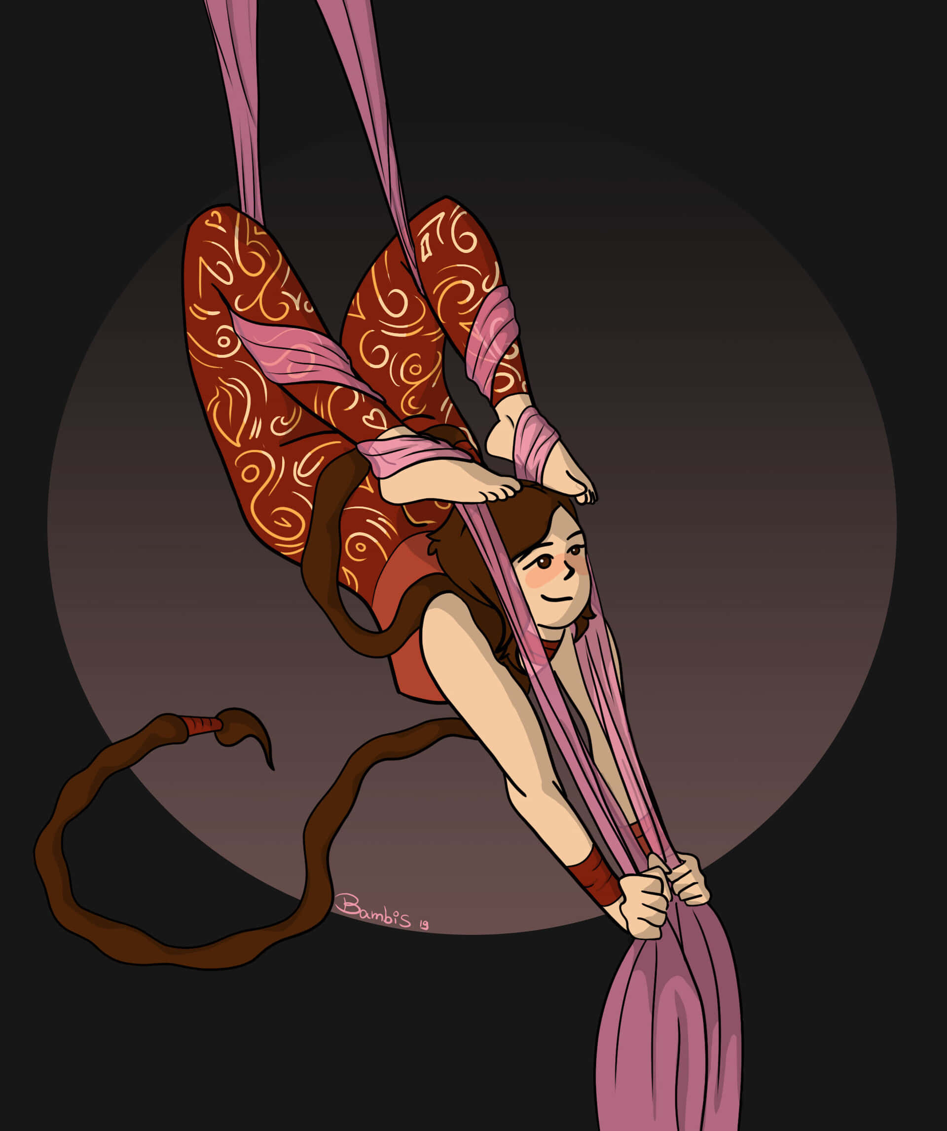 Ty Lee, aerial silks, pink, Full HD Phone Wallpaper