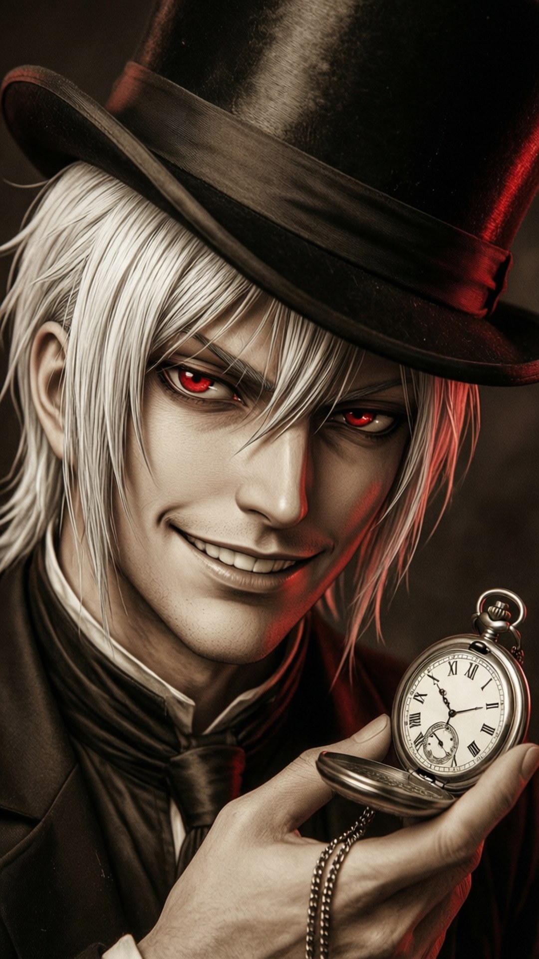 Tyki Mikk, vintage sepia portrait, pocket watch, Full HD Phone Wallpaper