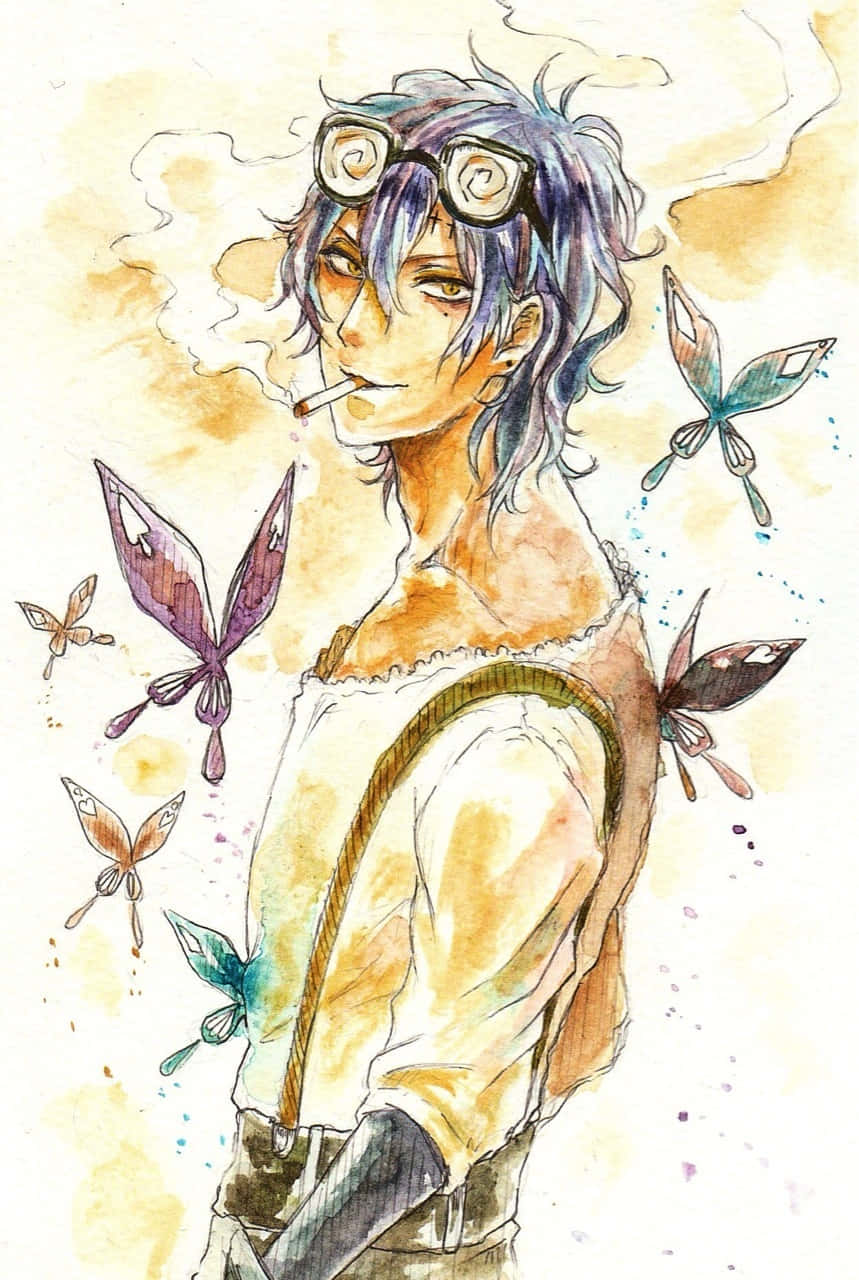 Tyki Mikk, purple hair, goggles, HD Phone Wallpaper