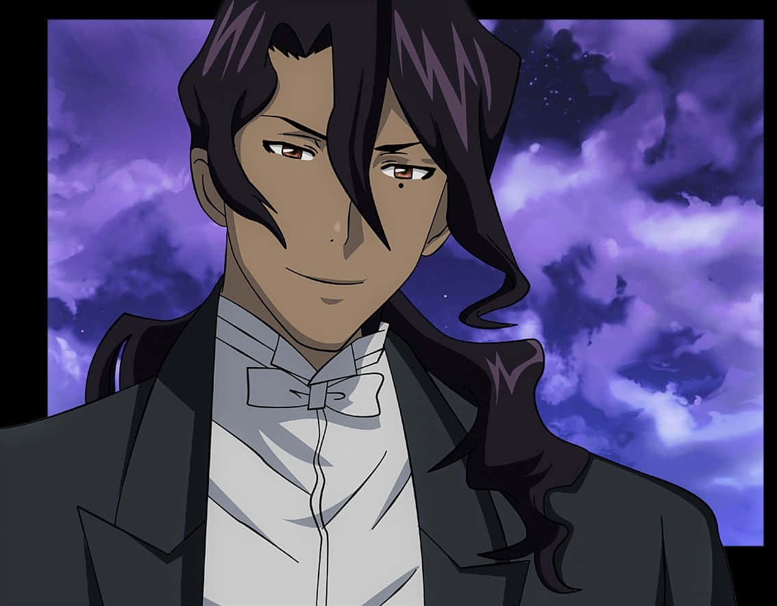 Tyki Mikk, anime character portrait, black suit, SD Desktop Wallpaper