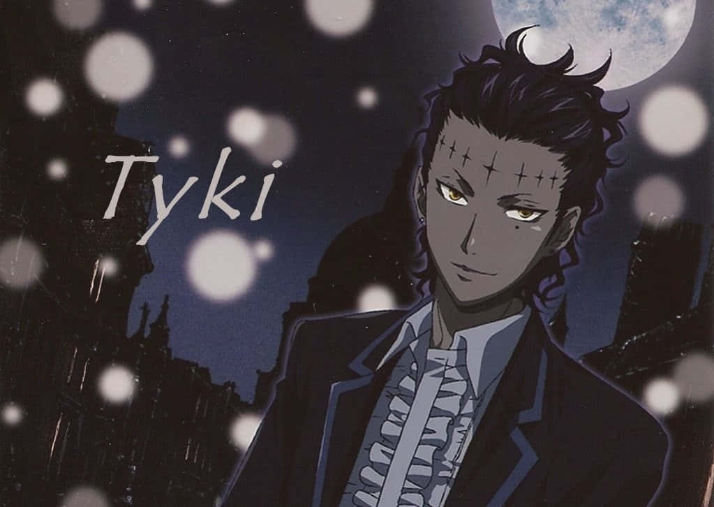 Tyki Mikk, full moon, glowing eyes, SD Desktop Wallpaper