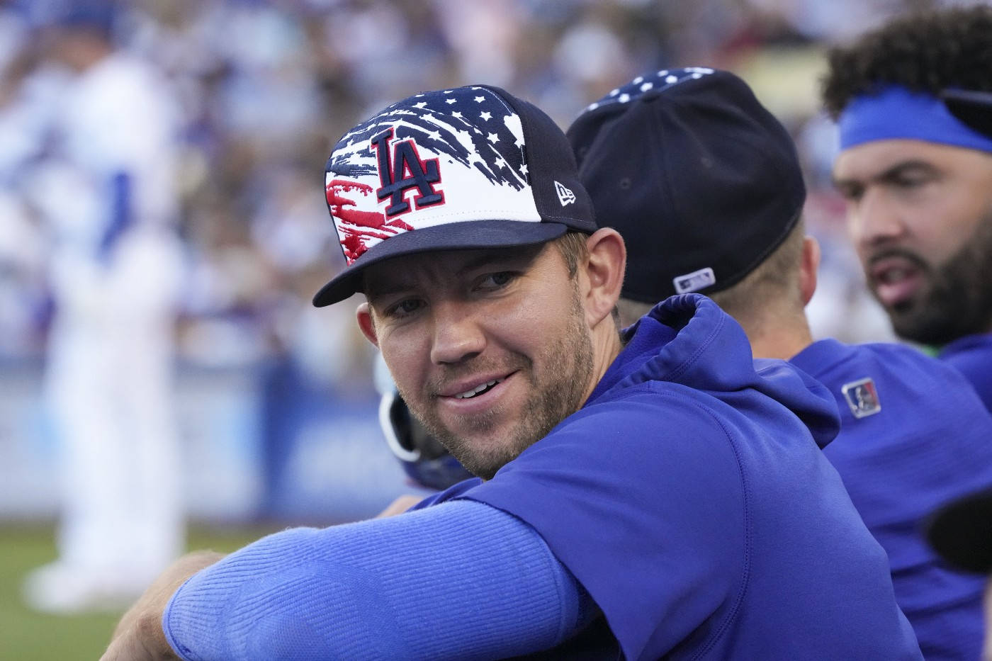 Tyler Anderson, blue, LA cap, HD Desktop Wallpaper