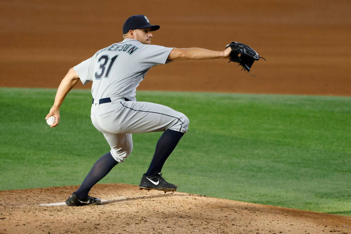 Tyler Anderson, pitcher's mound, gray uniform, SD Desktop Wallpaper