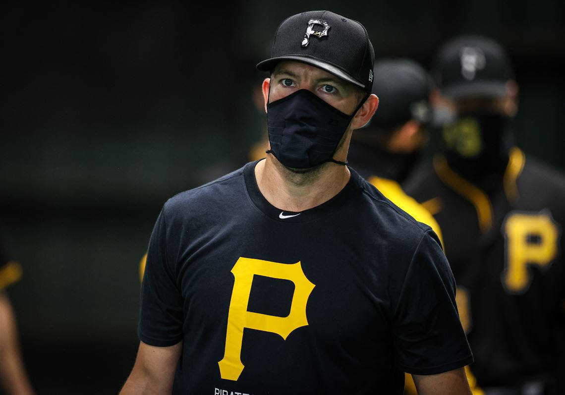 Tyler Anderson, black face mask, black jersey, SD Desktop Wallpaper
