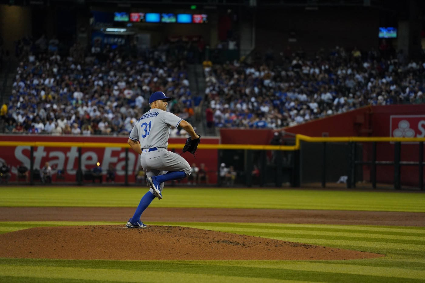 Tyler Anderson, pitcher, gray uniform, HD Desktop Wallpaper