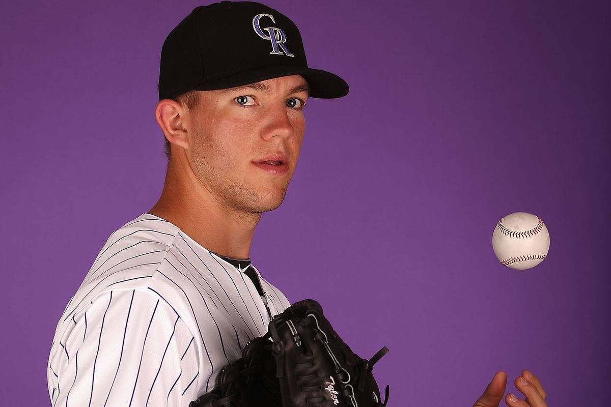Tyler Anderson, pinstripe uniform, cap, SD Desktop Wallpaper