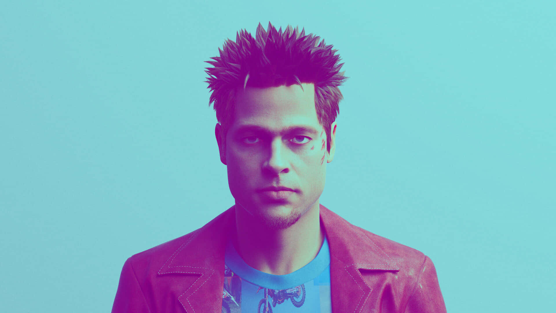 Tyler Durden, spiky hair, leather jacket, Full HD Desktop Wallpaper