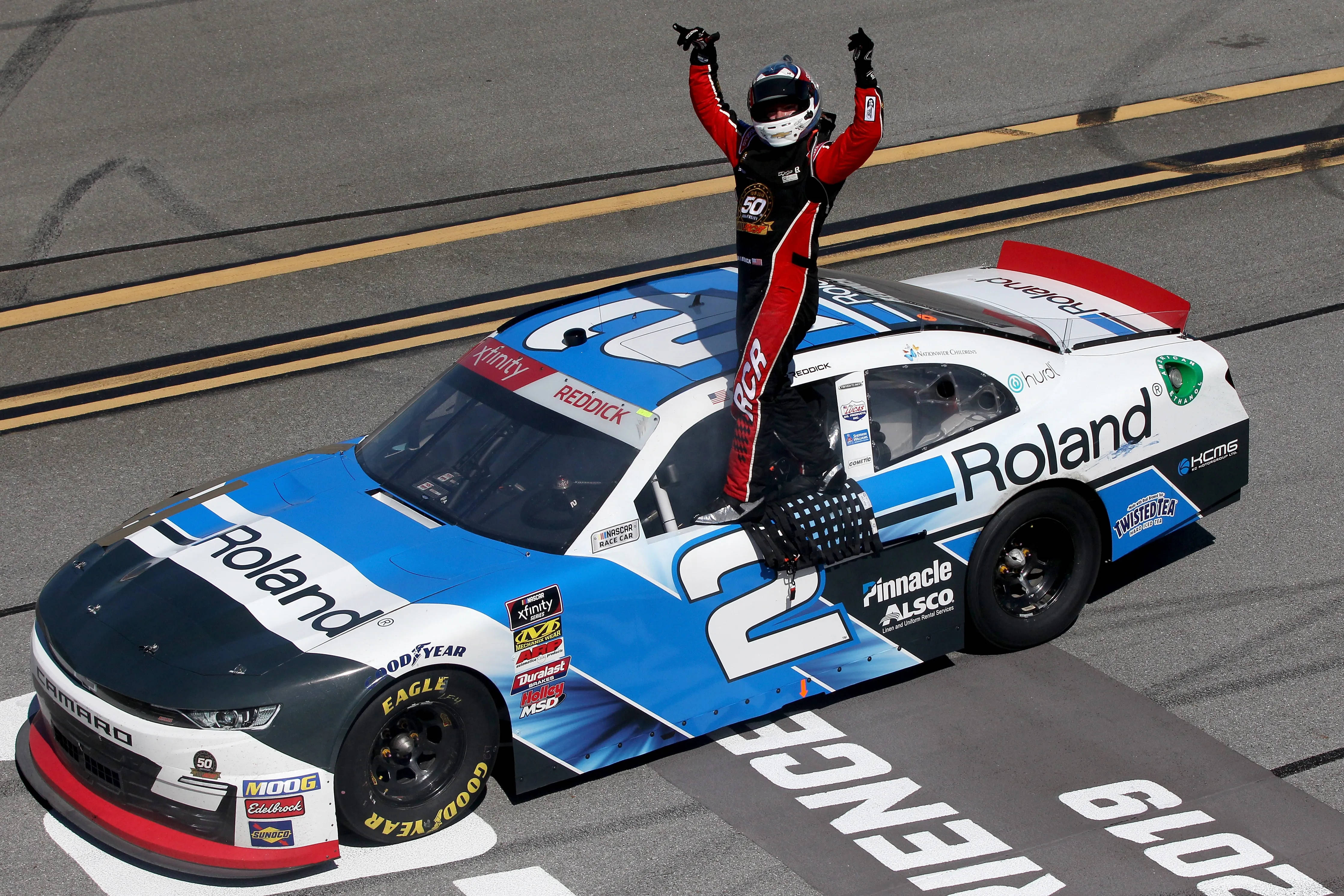 Tyler Reddick, blue white and black number 2 Chevrolet, race car driver, 4K Desktop Wallpaper
