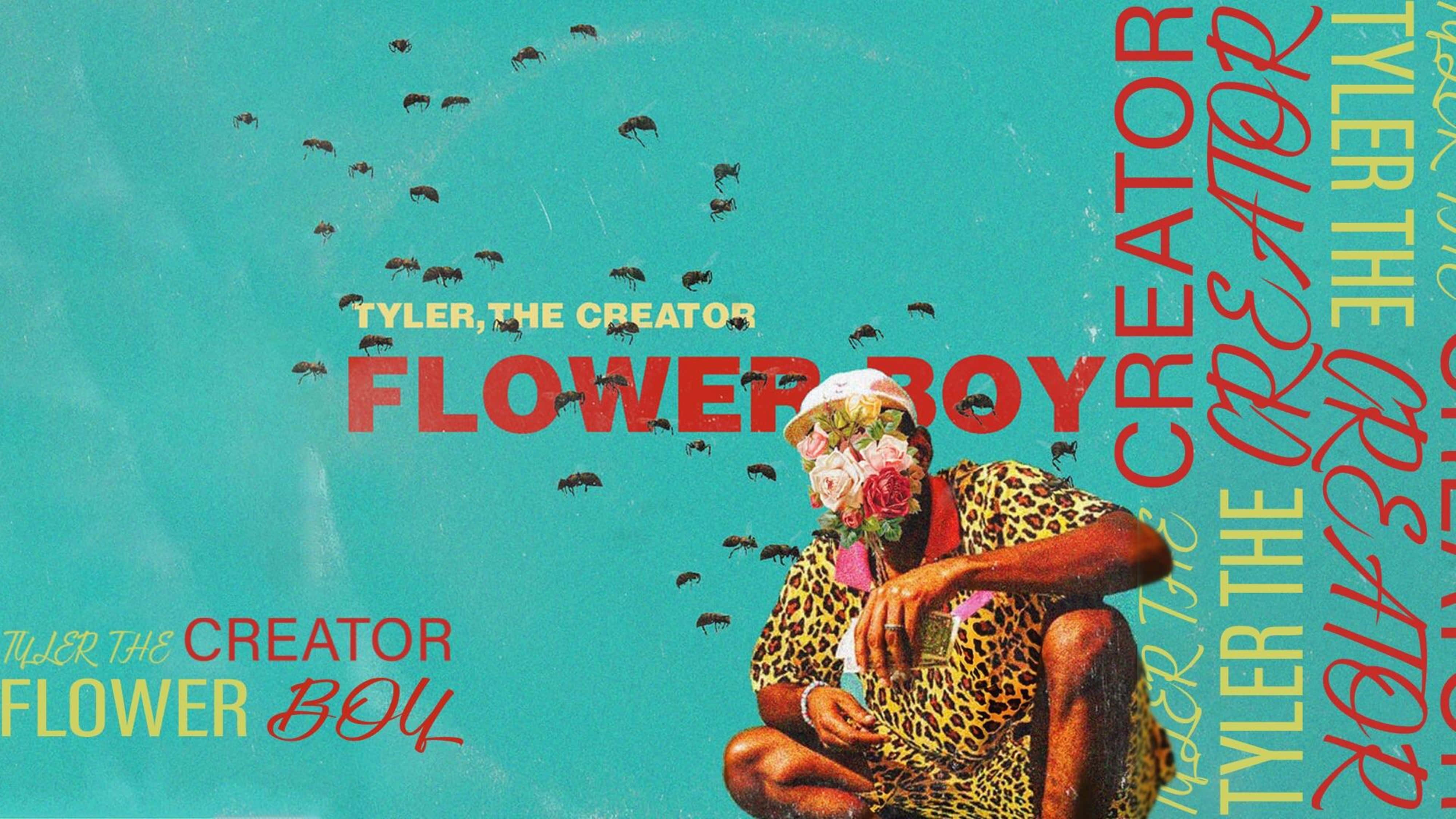Tyler The Creator, leopard print, floral mask, 4K Desktop Wallpaper