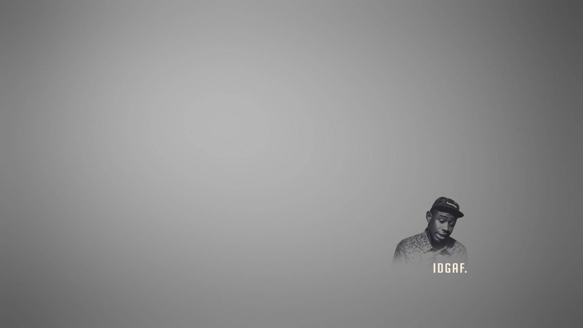 Tyler The Creator, dark gray background, grayscale portrait, Full HD Desktop Wallpaper