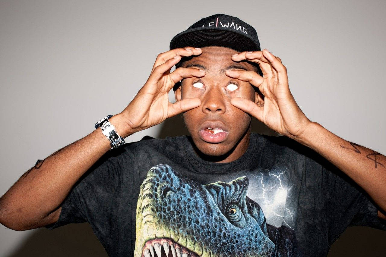 Tyler The Creator, dinosaur tshirt, cap, HD Desktop Wallpaper
