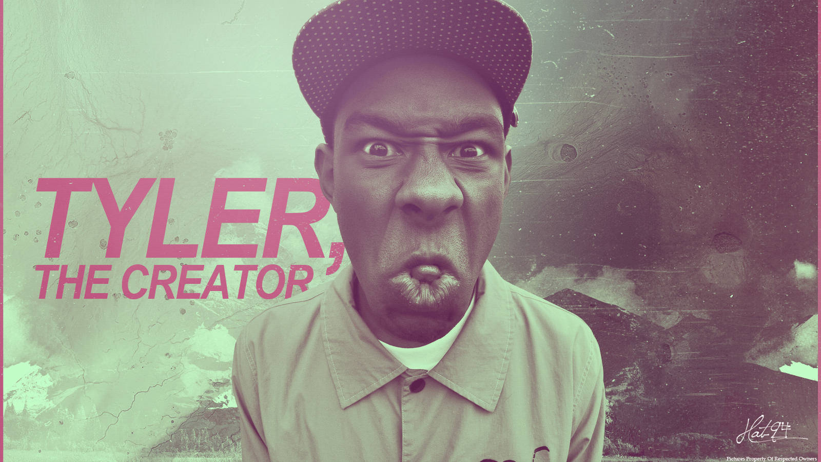 Tyler The Creator, wide eyes, puckered lips, HD Desktop Wallpaper
