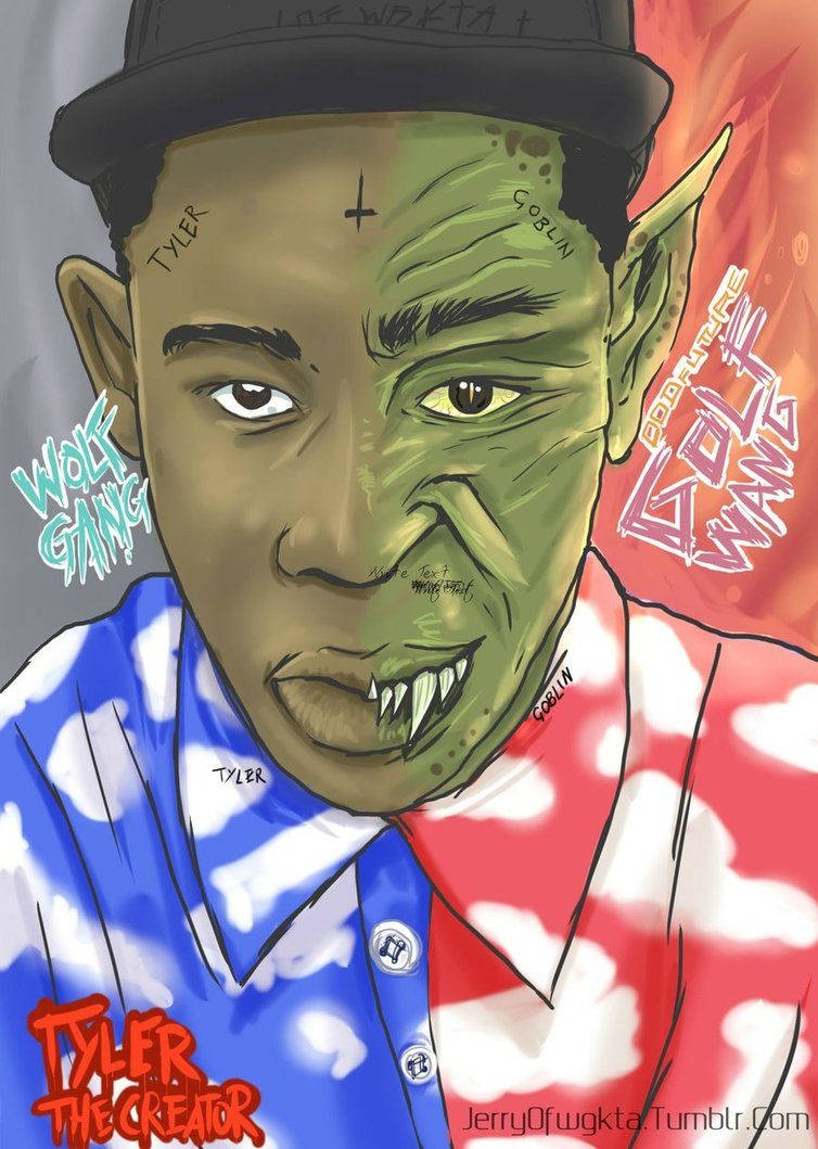 Tyler the Creator, green goblin, hat, SD Phone Wallpaper
